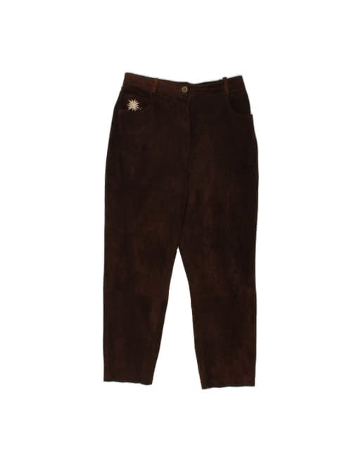 Vintage Tapered Trousers It 42 Medium W30 L29 In Brown Floral