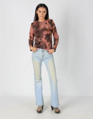Vintage TeliJeans 6 Flare Jeans Light Blue