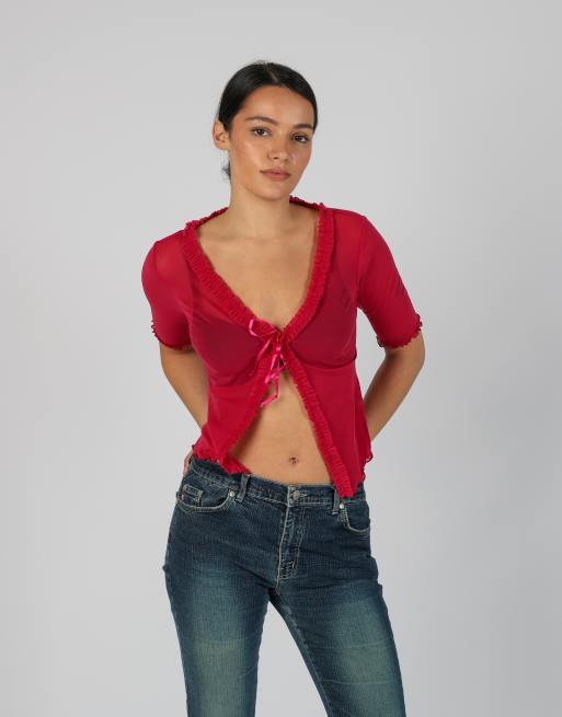 Vintage Test S mesh top in pink