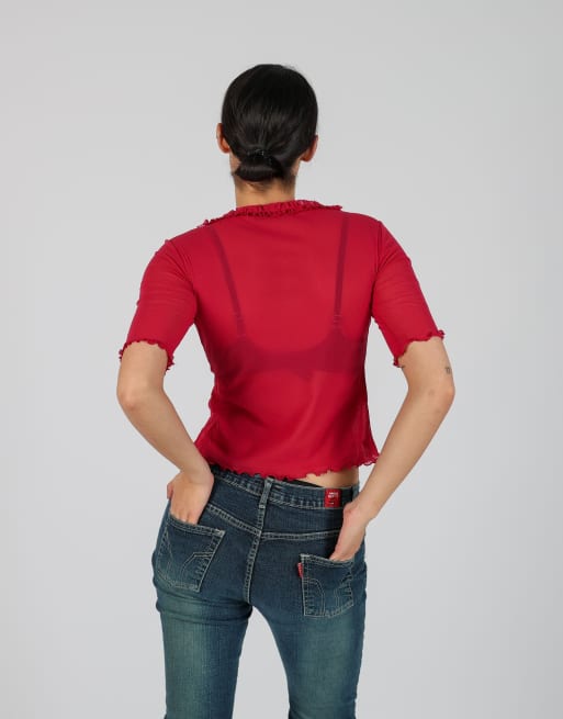 Vintage Test S mesh top in pink, 2 of 4