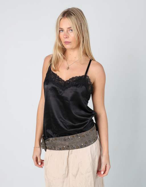 Vintage Tezenis M cami in black