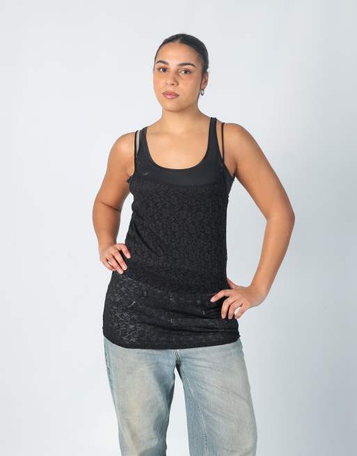 Vintage Tezenis M cami in black