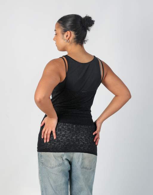 Vintage Tezenis M cami in black, 2 of 4