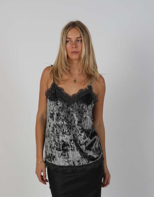 Vintage Tezenis M cami in charcoal grey, 3 of 4
