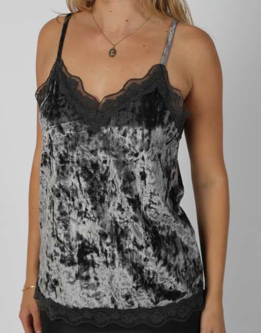Vintage Tezenis M cami in charcoal grey, 4 of 4