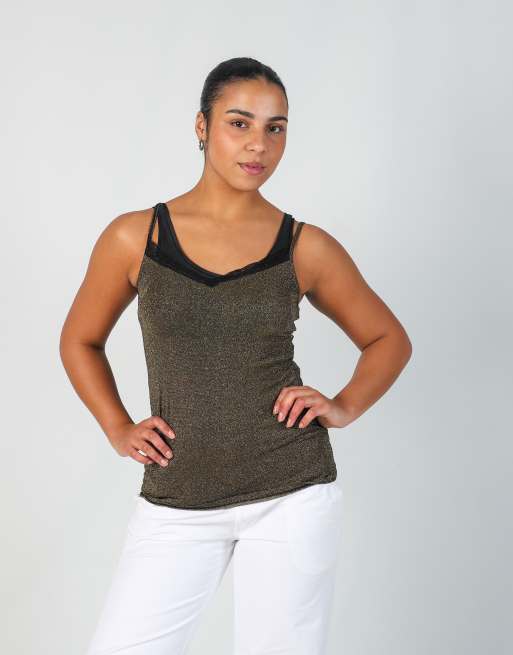 Vintage Tezenis M cami in gold