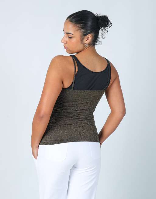 Vintage Tezenis M cami in gold, 2 of 4