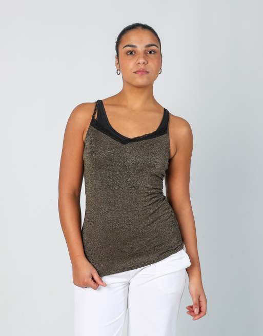 Vintage Tezenis M cami in gold, 3 of 4
