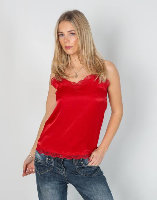 Vintage Tezenis S cami in red