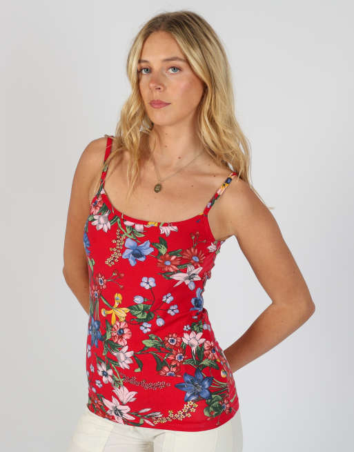 Vintage Tezenis S cami in red, 3 of 4