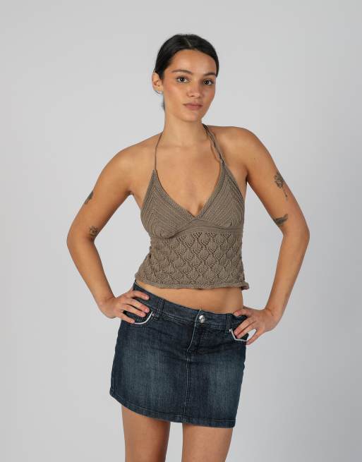Vintage Tezenis XS cami in khaki green