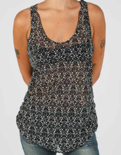 Vintage The Bros M mesh top in black, 4 of 4