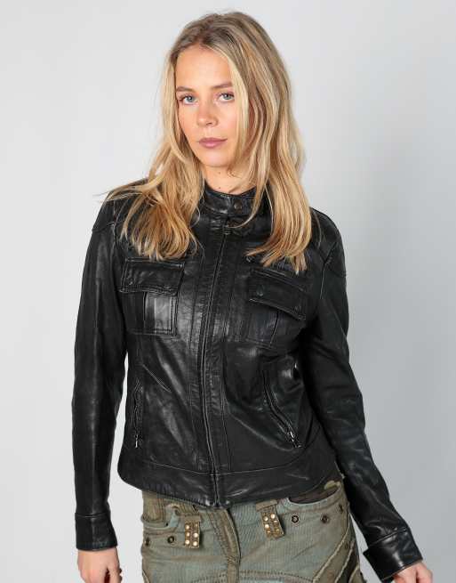 Vintage The End S leather jacket in black