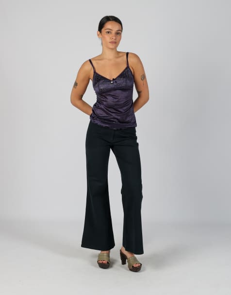 Vintage The Hip Edit XS flare jeans in black - view 1