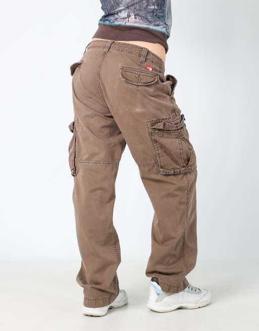 Vintage The North Face 30x30 canvas carpenter jeans in brown