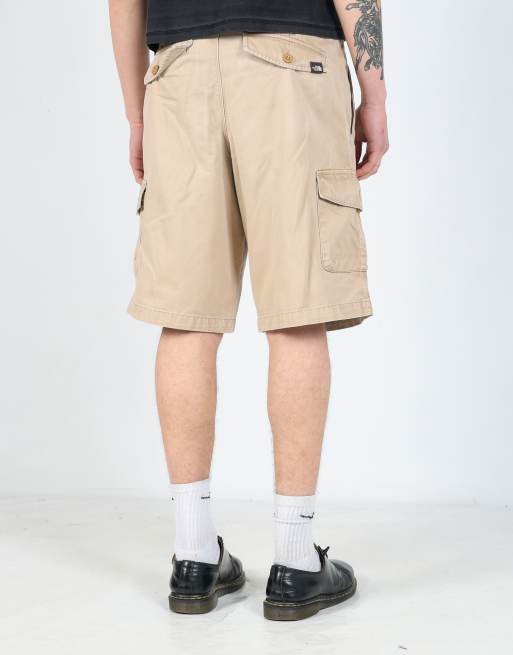 Vintage The North Face 32x21 canvas cargo shorts in tan