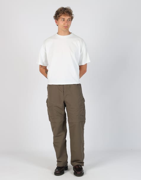 Vintage The North Face 33x31 woven cargo pants in khaki green - view 1