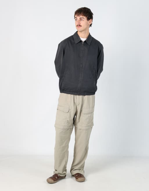 Vintage The North Face 36x30 woven cargo pants in light grey