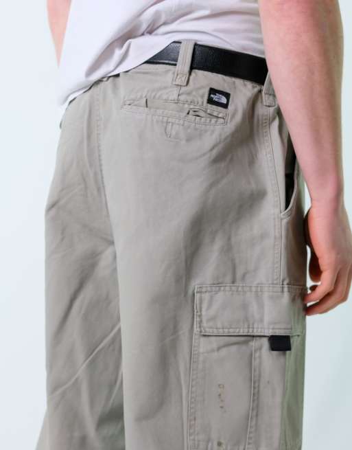 Vintage The North Face 36x32 Woven Cargo Pants Light Grey