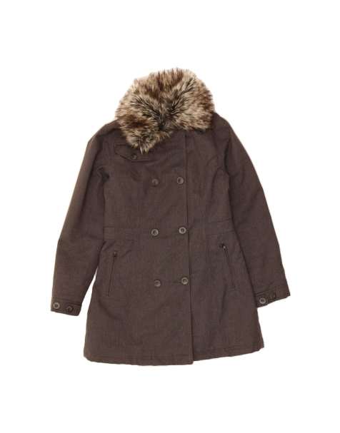 Vintage The North Face Double Breasted Coat UK 10 Small In Grey - view 1