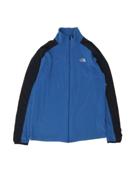 Vintage The North Face Fleece Jacket UK 38 Medium In Blue Colourblock