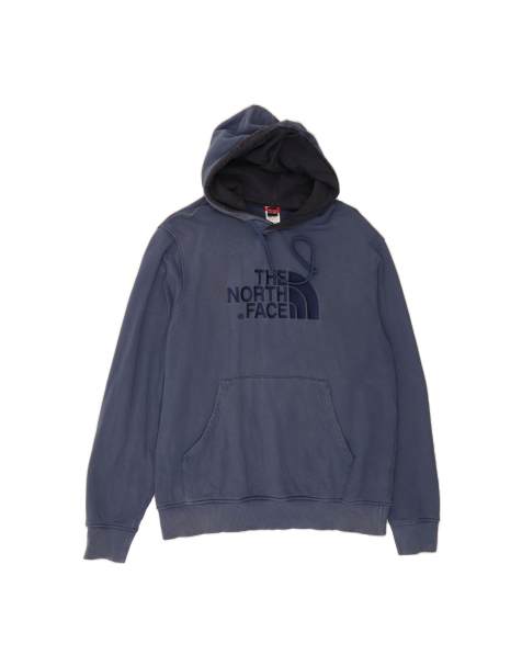 Vintage The North Face Graphic Hoodie Jumper Large In Blue - view 1