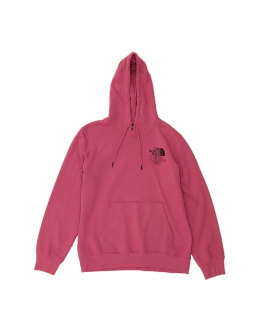 Vintage The North Face Graphic Hoodie Jumper Medium In Pink