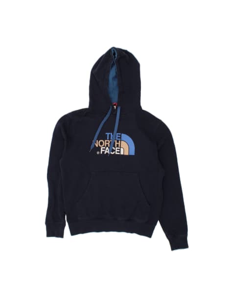 Vintage The North Face Graphic Hoodie Jumper Small In Blue - view 1