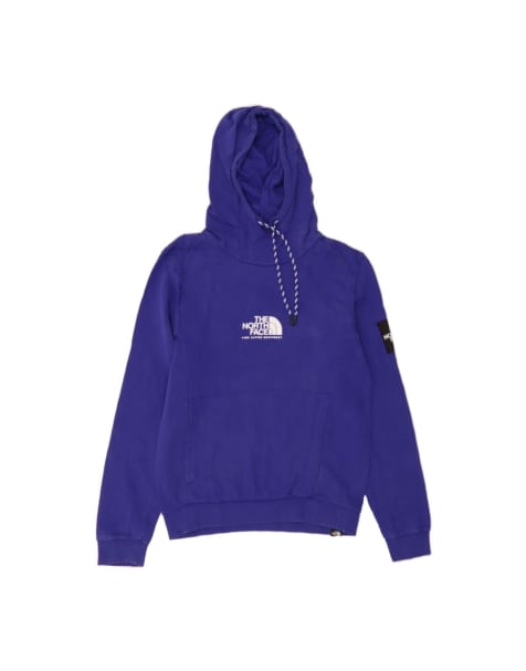 Vintage The North Face Graphic Hoodie Jumper Small In Blue - view 1