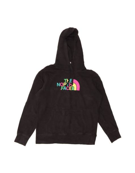 Vintage The North Face Graphic Hoodie Jumper UK 16 Large In Black - view 1