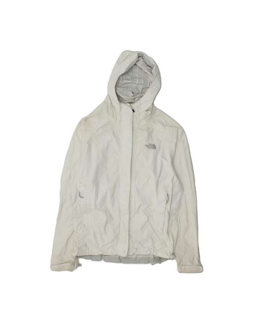 Vintage The North Face Hooded Rain Jacket UK 14 Medium In White