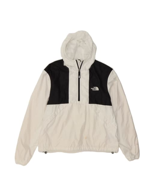 Vintage The North Face Hooded Tracksuit Top Jacket UK 18 XL In White