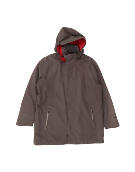 Vintage The North Face Hooded Windbreaker Coat UK 42 XL In Grey