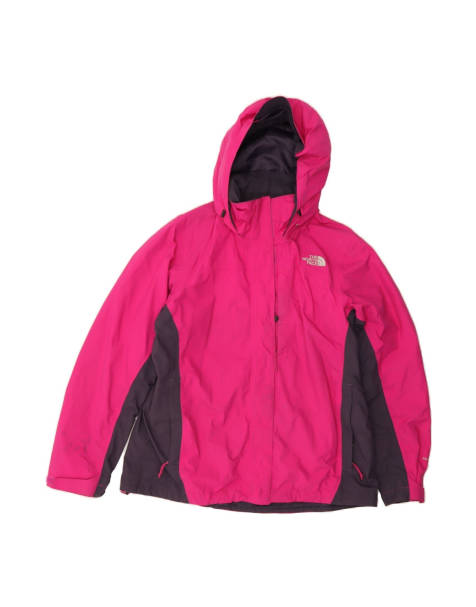 Vintage The North Face Hooded Windbreaker Jacket UK 18 XL In Pink Colourblock - view 1