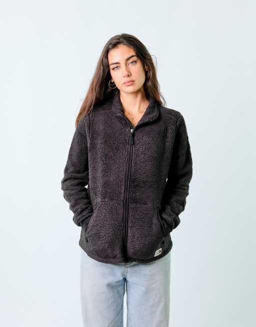 Vintage The North Face L Fleece Jacket Black zip up