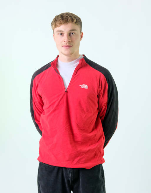 Vintage The North Face L Fleece Red Quarter Zip