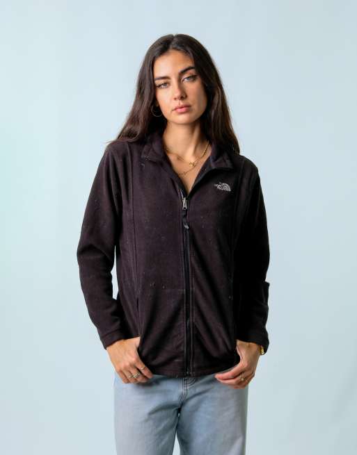 Vintage The North Face M Fleece Jacket Black zip up
