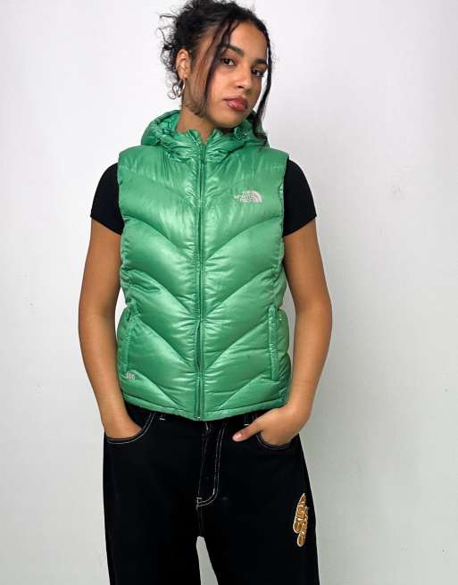 North face gilet green shop