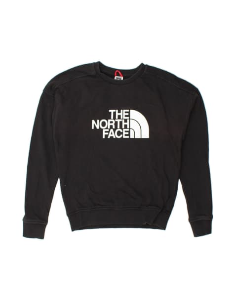 Vintage The North Face Oversized Graphic Sweatshirt Jumper UK 6 XS In Black - view 1