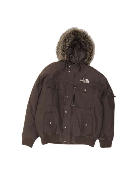 Vintage The North Face Oversized Hooded Windbreaker Jacket UK 38 Medium In Black - view 1