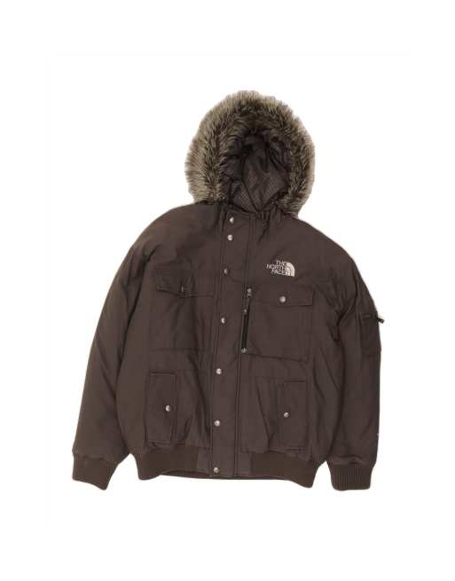 Vintage The North Face Oversized Hooded Windbreaker Jacket UK 38 Medium In Black
