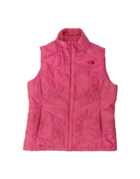 Vintage The North Face Padded Gilet UK 16 Large In Pink - view 1