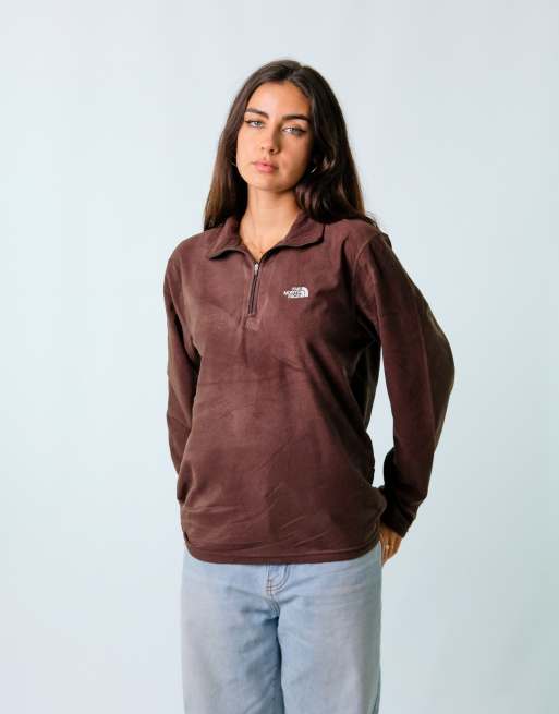 Vintage The North Face S Fleece Jacket Brown zip up