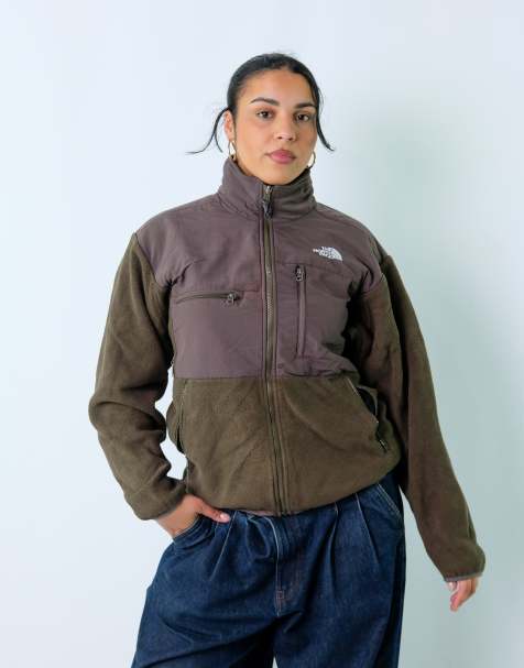 Vintage The North Face S Fleece Khaki Green Zip Up - view 1