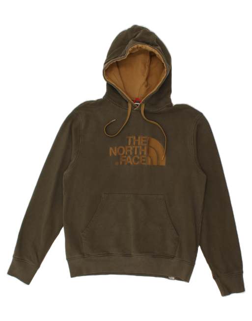 ClassicfuncenterShops T shirt de sport col V 100 coton Vintage The North Face Size M Graphic Hoodie Jumper in Khaki