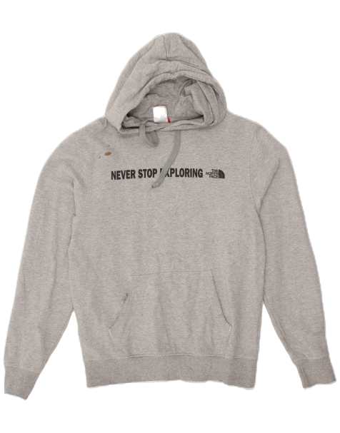 Vintage The North Face Size S Graphic Hoodie Jumper in Grey - view 1