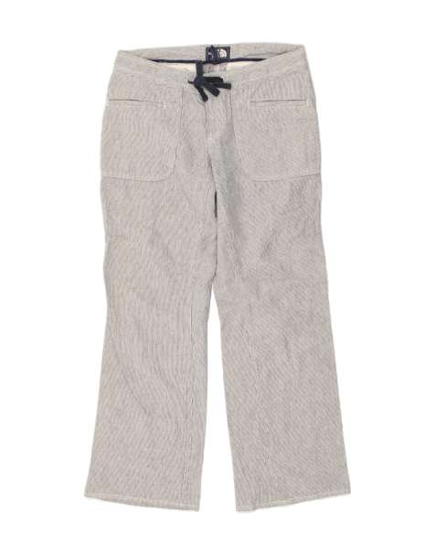 Vintage The North Face Size W32 L30 Pinstripe Straight Casual Trousers in Grey - view 1