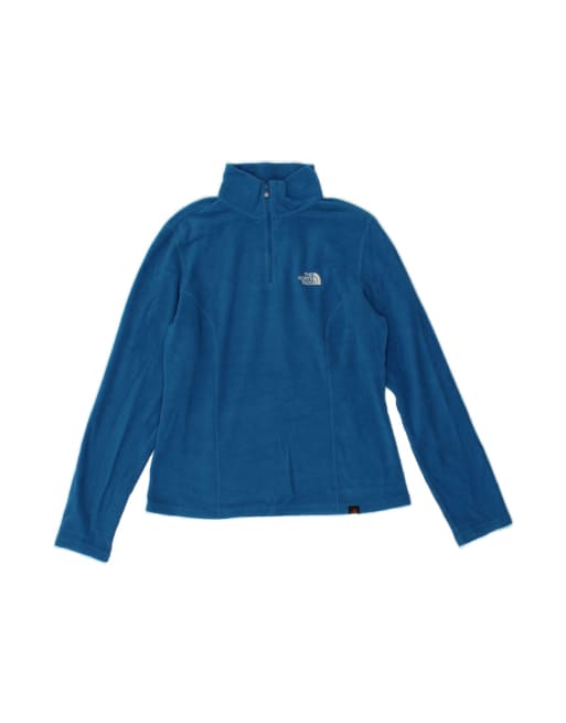 Vintage The North Face Zip Neck Fleece Jumper UK 10 Small In Blue