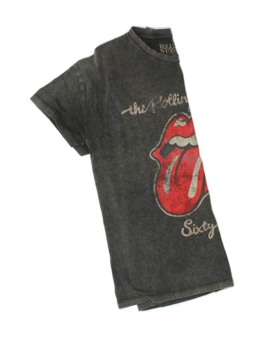Vintage The Rolling Stones Size L Graphic T-Shirt Top in Grey, 3 of 4