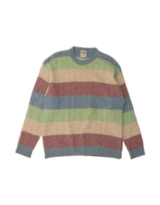 Vintage Think Pink Crew Neck Jumper Sweater UK 18 XL In Multicoloured